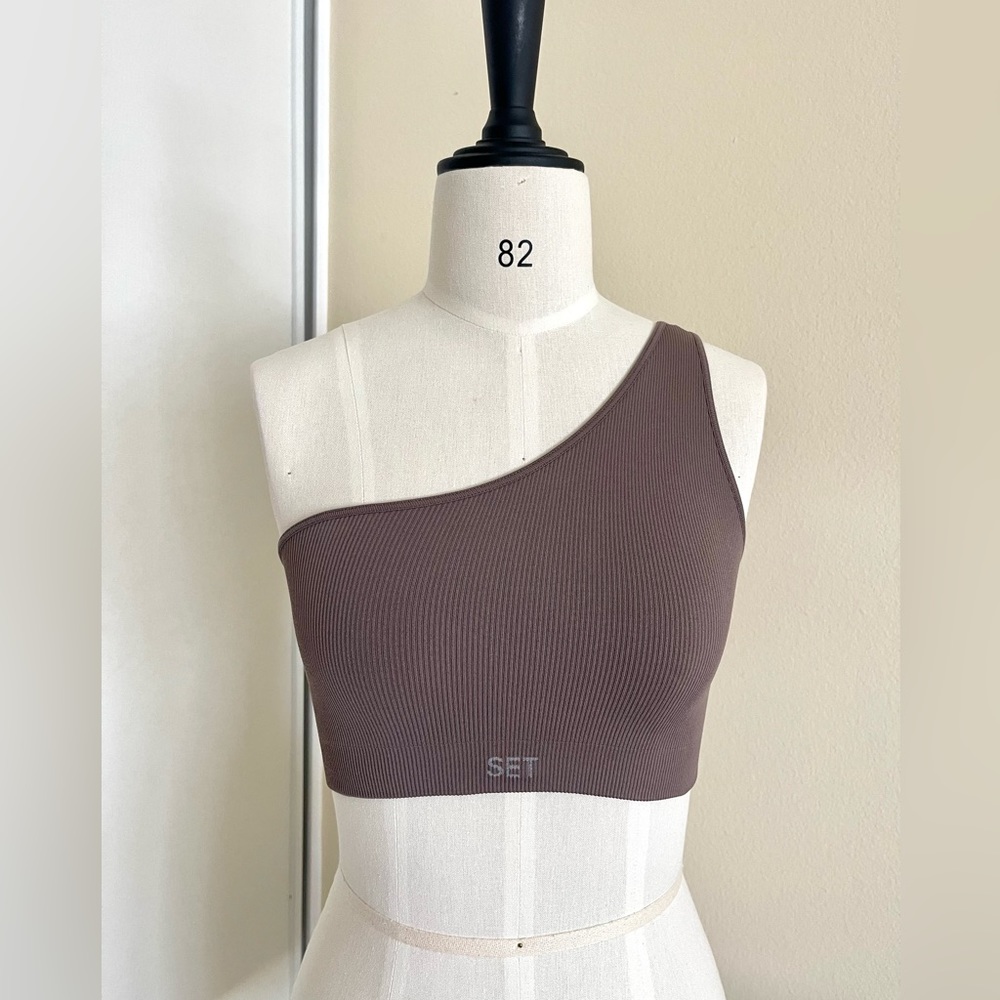 Set Active ribbed one shoulder bra